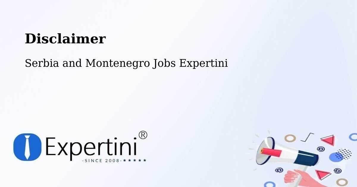 Disclaimer – Cabano - Serbia and Montenegro Jobs Expertini