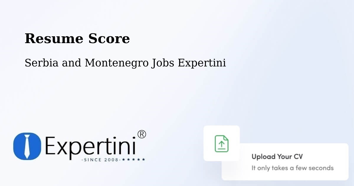 Resume Score & Job Description Match Tool – Cabano - Serbia and Montenegro Jobs Expertini